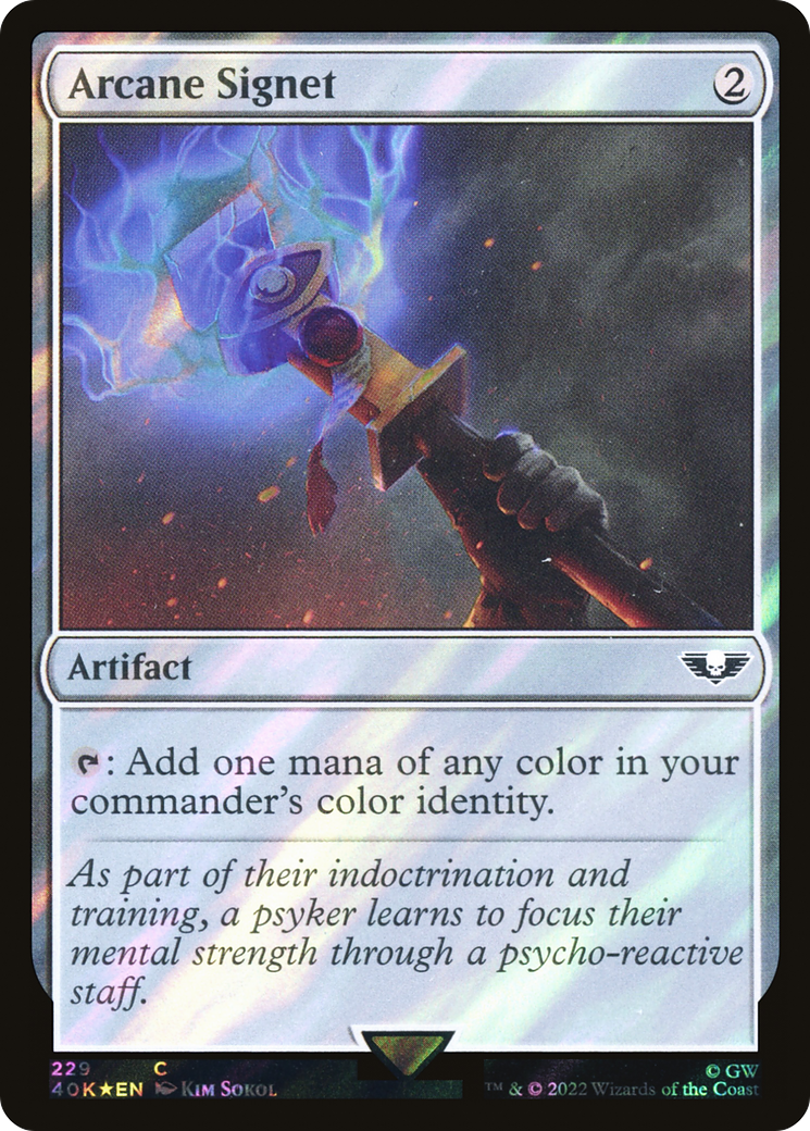 Image of Arcane Signet (229) (Surge Foil) (40K-229) - Warhammer 40,000 Commander Foil