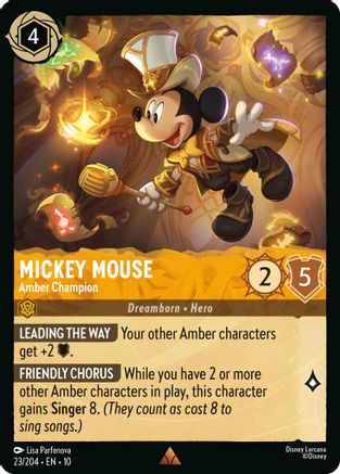 Image of Mickey Mouse - Amber Champion (23/204) - Whispers in the Well