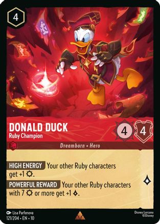 Image of Donald Duck - Ruby Champion (121/204) - Whispers in the Well