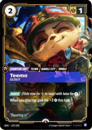 Image of Teemo - Scout (197/298) - Riftbound Promotional Cards
