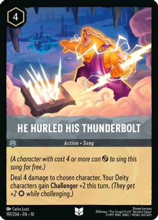 Image of He Hurled His Thunderbolt (197/204) - Whispers in the Well Cold Foil