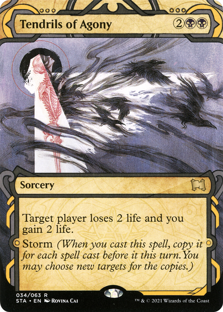 Image of Tendrils of Agony (STA-034) - Strixhaven Mystical Archive: (Showcase) (Borderless) Foil