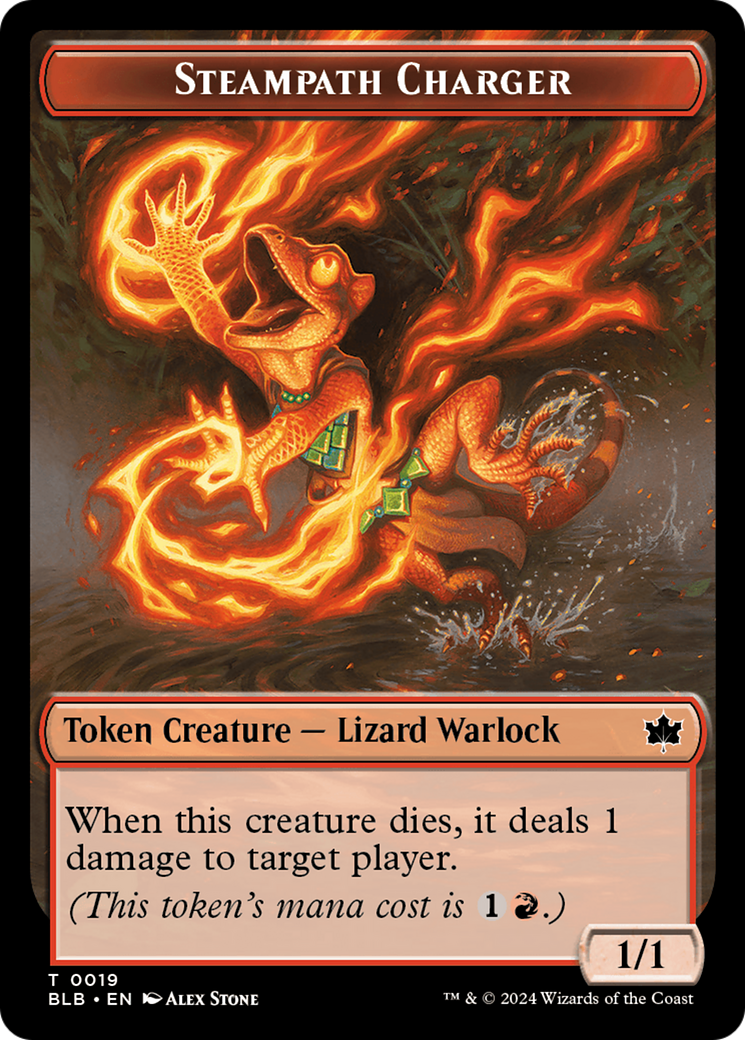 Image of Steampath Charger Token (BLB-019) - Bloomburrow Tokens