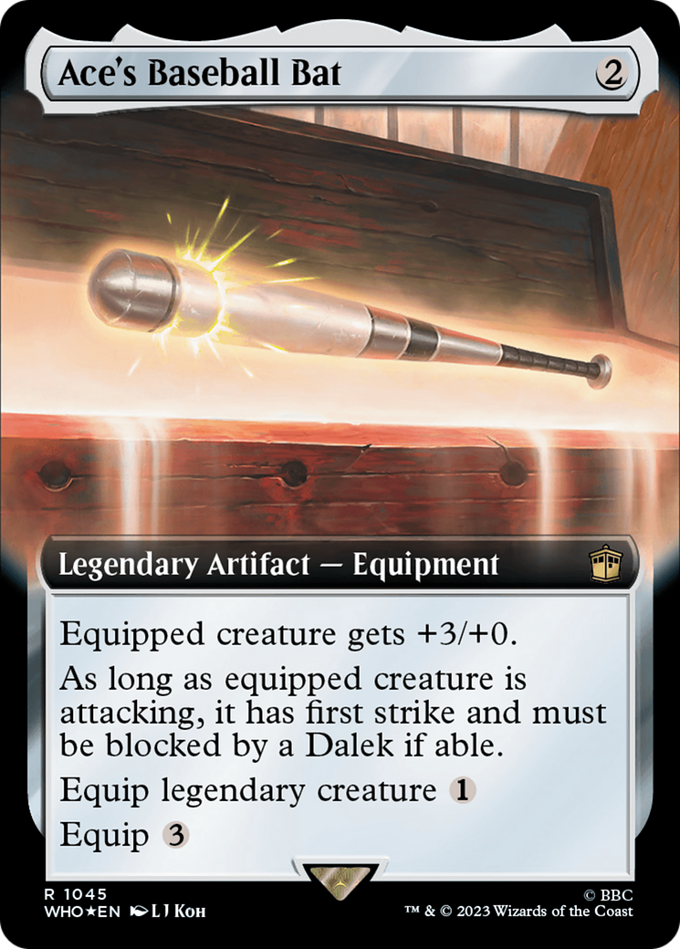 Image of Ace's Baseball Bat (Extended Art) (Surge Foil) (WHO-1045) - Doctor Who: (Extended Art) Foil