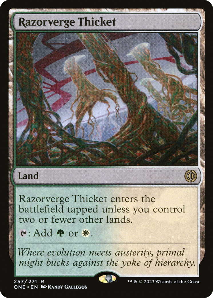 Image of Razorverge Thicket (ONE-257) - Phyrexia: All Will Be One