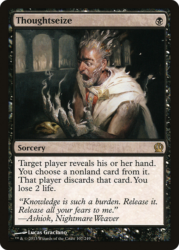 Image of Thoughtseize (THS-107) - Theros Foil