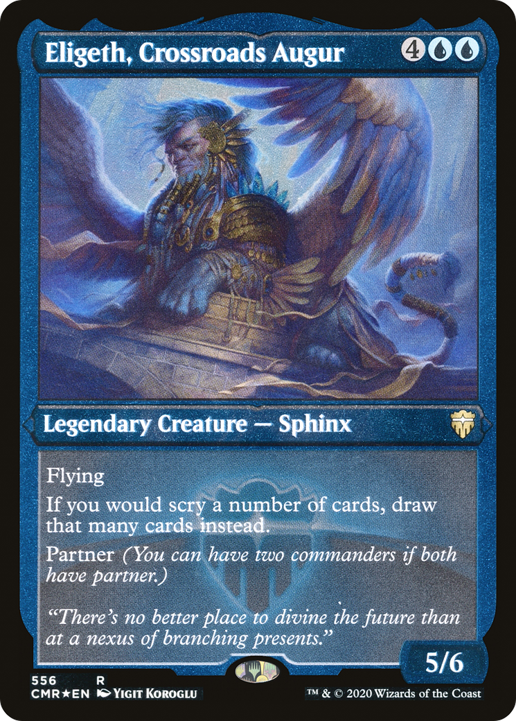 Image of Eligeth, Crossroads Augur (Foil Etched) (CMR-556) - Commander Legends Foil
