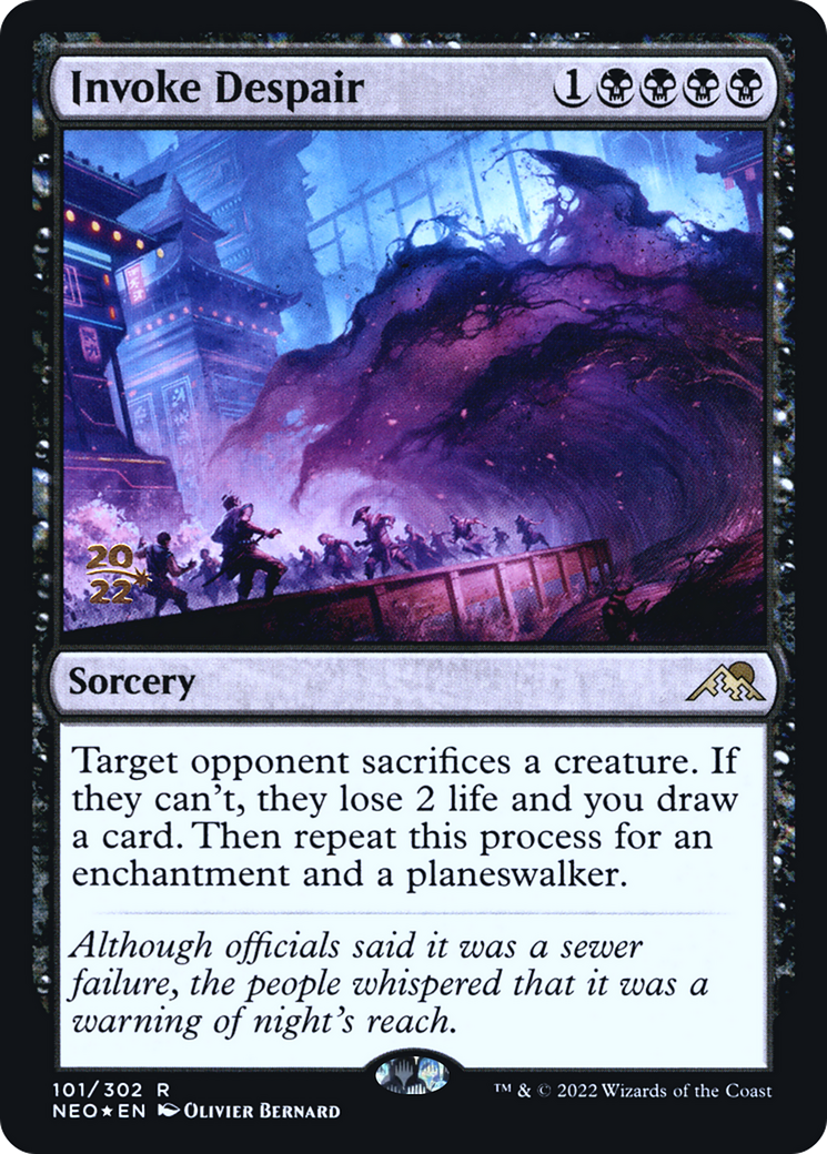 Image of Invoke Despair (PRE-101) - Kamigawa: Neon Dynasty Promos Foil