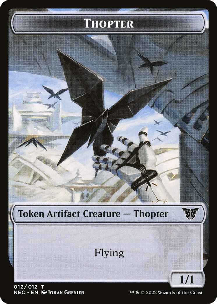 Image of Thopter (TNEC-012) - Neon Dynasty Commander Tokens Foil