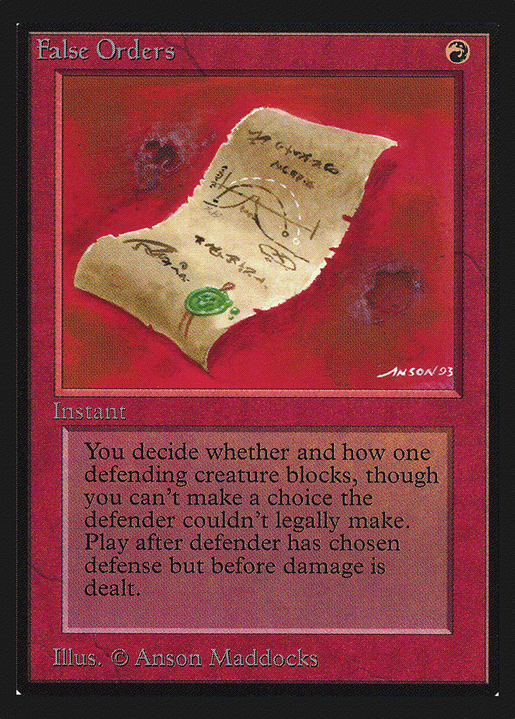 Image of False Orders (CE) (CED-) - Collectors' Edition