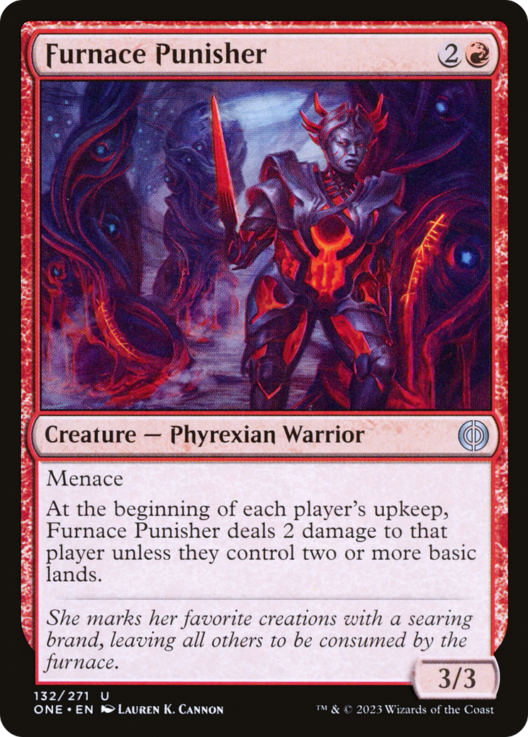 Image of Furnace Punisher (ONE-132) - Phyrexia: All Will Be One Foil