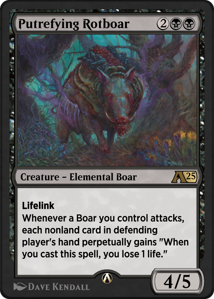 Image of Putrefying Rotboar (YBLB-010) - Alchemy: Bloomburrow