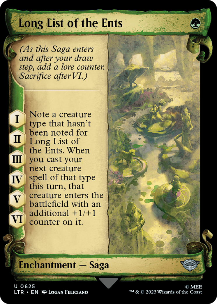 Image of Long List of the Ents (Showcase Scrolls) (LTR-625) - The Lord of the Rings: Tales of Middle-earth: (Showcase) Foil