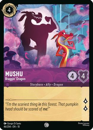 Image of Mushu - Braggin' Dragon (46/204) - Whispers in the Well Cold Foil