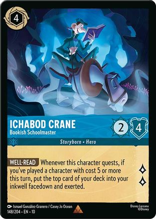 Image of Ichabod Crane - Bookish Schoolmaster (148/204) - Whispers in the Well Cold Foil