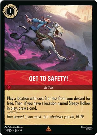 Image of Get to Safety! (130/204) - Whispers in the Well Cold Foil