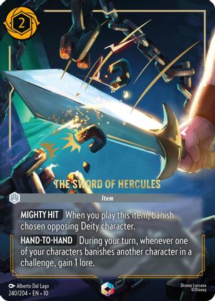 Image of The Sword of Hercules (Enchanted) (240/204) - Whispers in the Well Holofoil