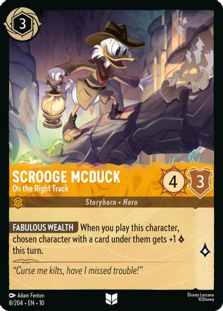 Image of Scrooge McDuck - On the Right Track (8/204) - Whispers in the Well Cold Foil