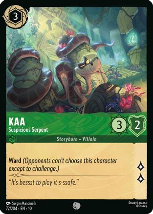 Image of Kaa - Suspicious Serpent (72/204) - Whispers in the Well Cold Foil