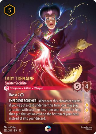 Image of Lady Tremaine - Sinister Socialite (Enchanted) (233/204) - Whispers in the Well Holofoil