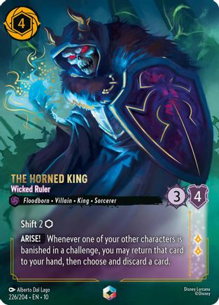 Image of The Horned King - Wicked Ruler (Enchanted) (226/204) - Whispers in the Well Holofoil