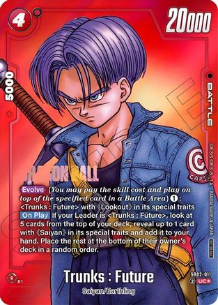 Image of Trunks : Future - SB02-011 (Limited Pack MANGA Version 02) (SB02-011) - Tournament and Championship Promos Holofoil