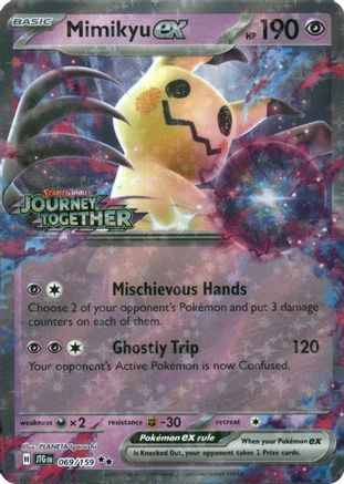 Image of Mimikyu ex (Journey Together Stamped) 069  - Holofoil Miscellaneous Cards & Products - Double Rare