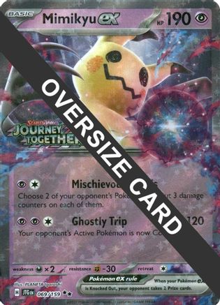 Image of Mimikyu ex (Journey Together Stamped) 069  - Holofoil Jumbo Cards - Double Rare