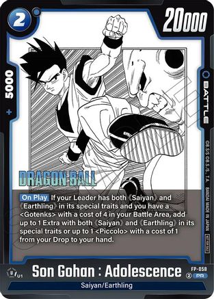 Image of Son Gohan : Adolescence - FP-058 (FP-058) - Tournament and Championship Promos