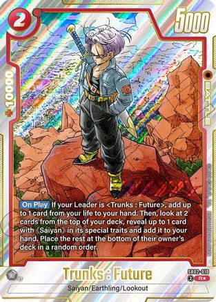 Image of Trunks : Future - SB02-010 (Alternate Art) (SB02-010) - Manga Booster 02 Holofoil