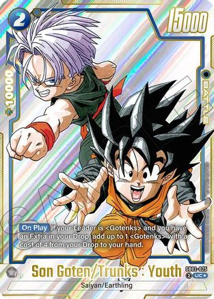 Image of Son Goten/Trunks : Youth (Alternate Art) (SB02-025) - Manga Booster 02 Holofoil