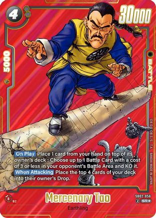 Image of Mercenary Tao (Alternate Art) (SB02-056) - Manga Booster 02 Holofoil