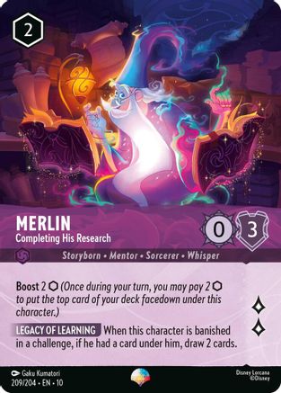 Image of Merlin - Completing His Research (Epic) (209/204) - Whispers in the Well Holofoil