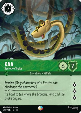 Image of Kaa - Secretive Snake (Epic) (212/204) - Whispers in the Well Holofoil