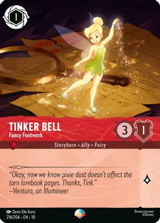 Image of Tinker Bell - Fancy Footwork (Epic) (214/204) - Whispers in the Well Holofoil