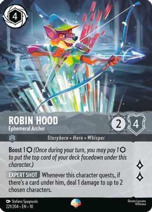 Image of Robin Hood - Ephemeral Archer (Epic) (221/204) - Whispers in the Well Holofoil