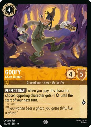 Image of Goofy - Ghost Hunter (21/204) - Whispers in the Well Cold Foil
