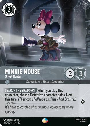 Image of Minnie Mouse - Ghost Hunter (Epic) (220/204) - Whispers in the Well Holofoil