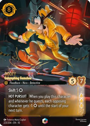 Image of Goofy - Galumphing Gumshoe (Enchanted) (223/204) - Whispers in the Well Holofoil