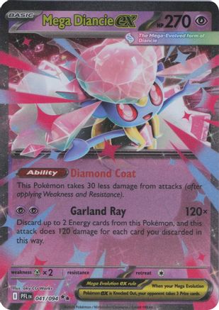 Image of Mega Diancie ex 041  - Holofoil ME02 Phantasmal Flames - Double Rare