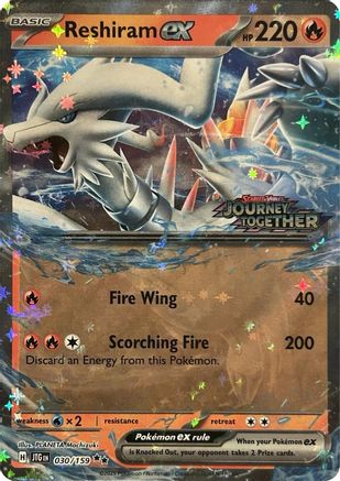 Image of Reshiram ex (Journey Together Stamped) 030  - Holofoil Miscellaneous Cards & Products - Double Rare