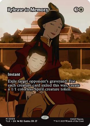 Image of Release to Memory (Borderless) (TLE-005) - Avatar: The Last Airbender: Eternal-Legal Foil