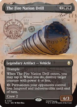 Image of The Fire Nation Drill (Borderless) (TLA-321) - Avatar: The Last Airbender Foil