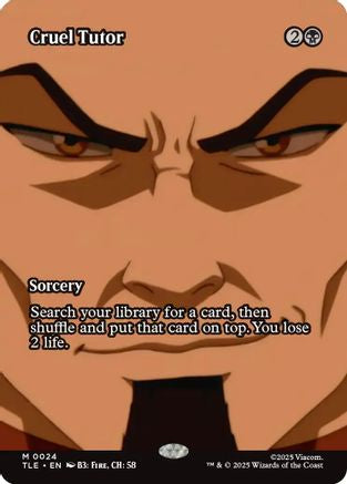 Image of Cruel Tutor (Borderless) (TLE-024) - Avatar: The Last Airbender: Eternal-Legal