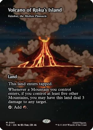 Image of Volcano of Roku's Island - Valakut, the Molten Pinnacle (TLE-061) - Avatar: The Last Airbender: Eternal-Legal