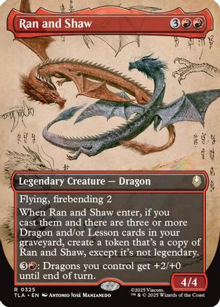 Image of Ran and Shaw (Borderless) (TLA-325) - Avatar: The Last Airbender Foil