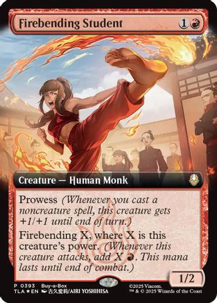 Image of Firebending Student (Extended Art) (BABP-393) - Buy-A-Box Promos Foil