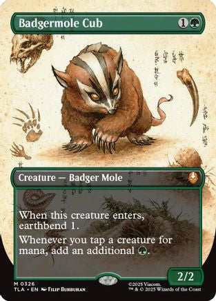 Image of Badgermole Cub (Borderless) (TLA-326) - Avatar: The Last Airbender