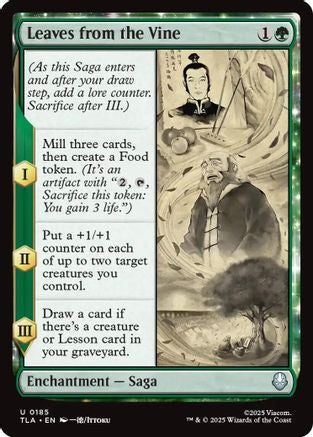 Image of Leaves from the Vine (TLA-185) - Avatar: The Last Airbender Foil