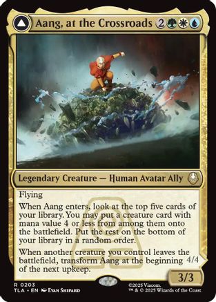 Image of Aang, at the Crossroads (TLA-203) - Avatar: The Last Airbender Foil
